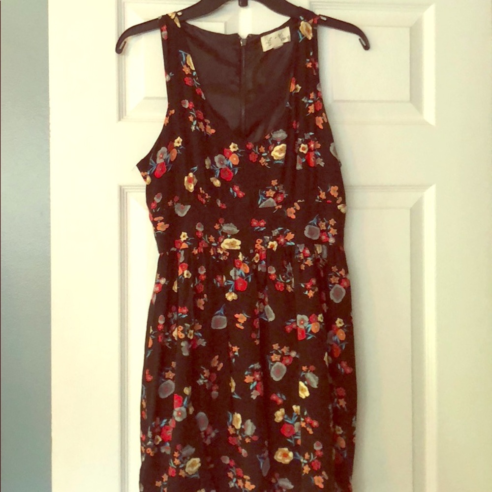Black floral dress